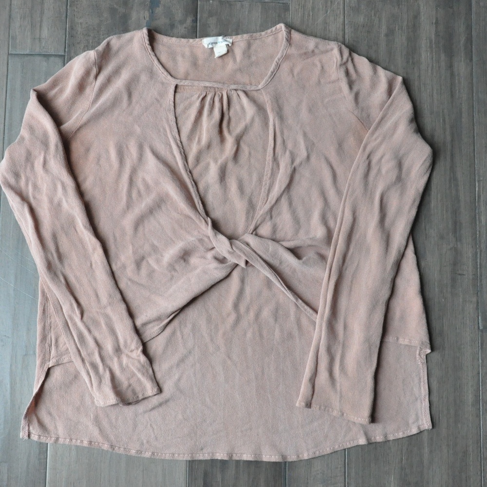 Urban Outfitters - Cropped Front Twist Top - Mauve